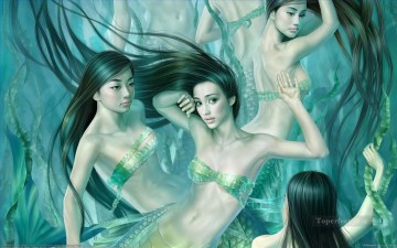 Chino Painting - Yuehui Tang chino desnudo 1